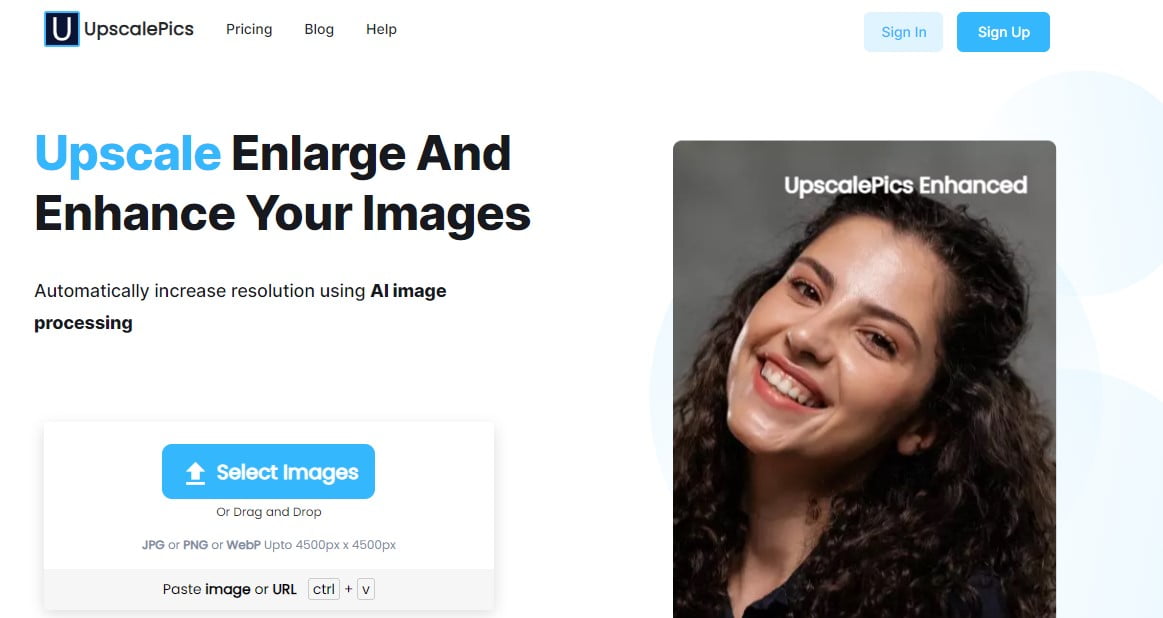 Screenshot Upscalepics