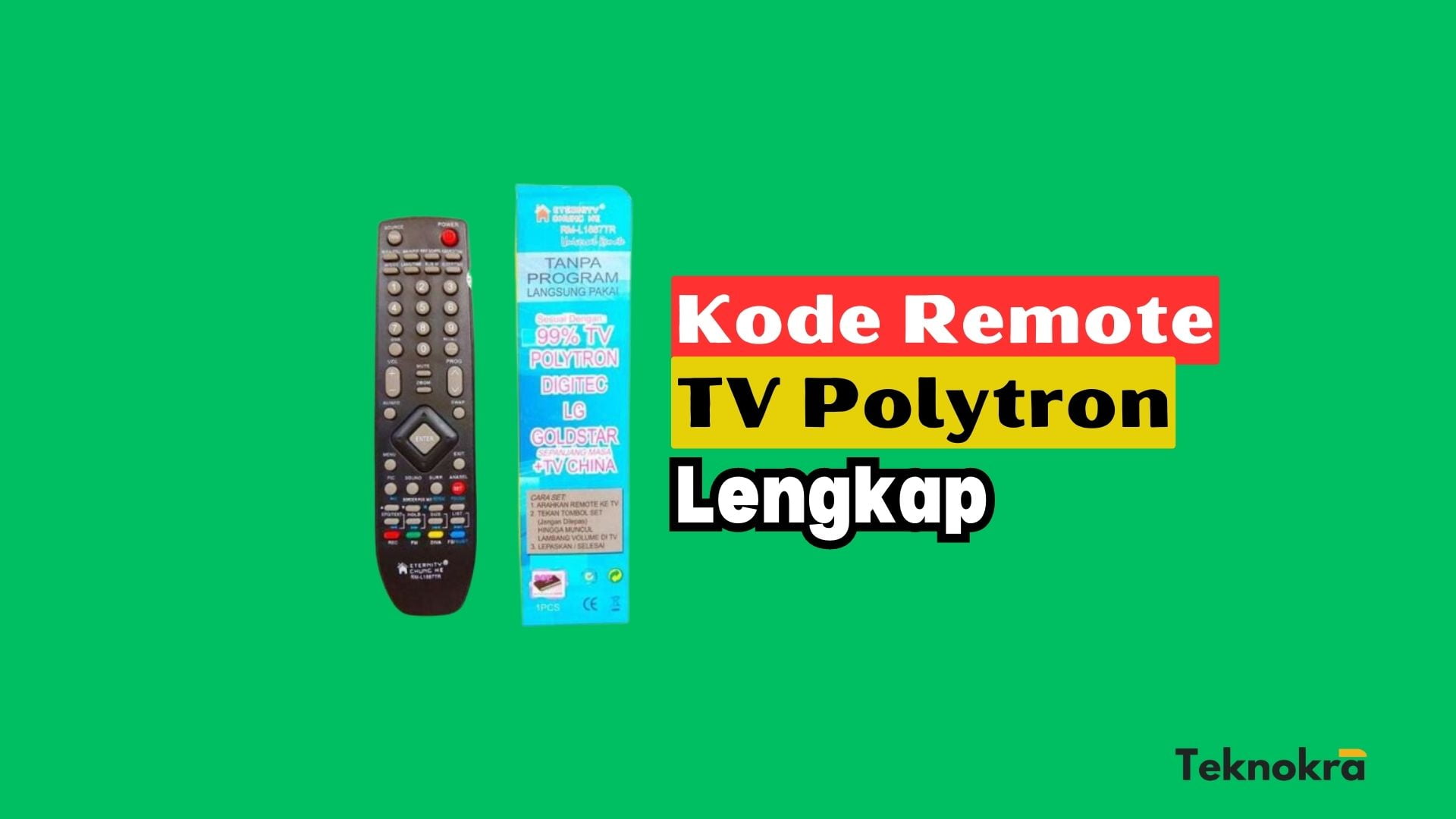Kode Remote TV Polytron Lengkap