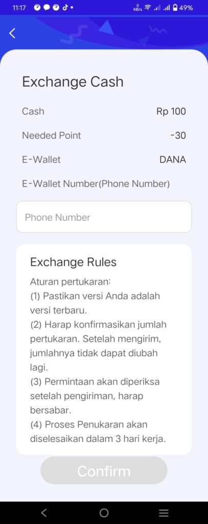 Tukar koin jadi saldo dana di jadiduit