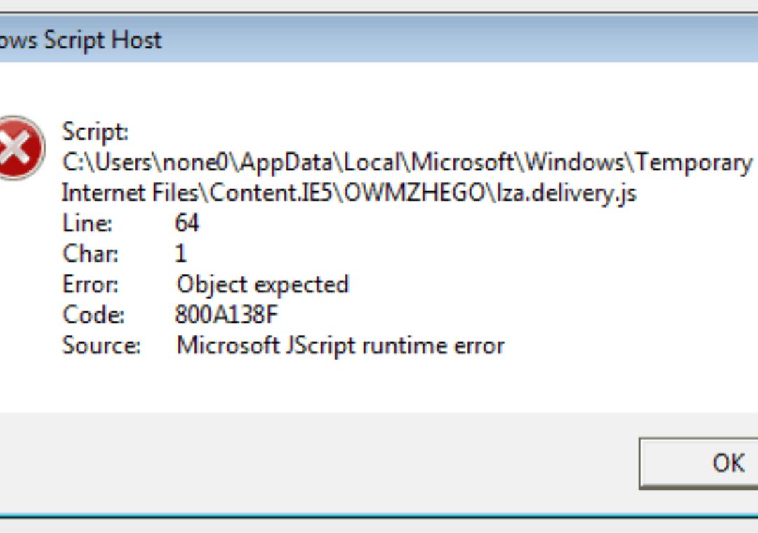 Windows Script Host Access is Disabled on This Machine