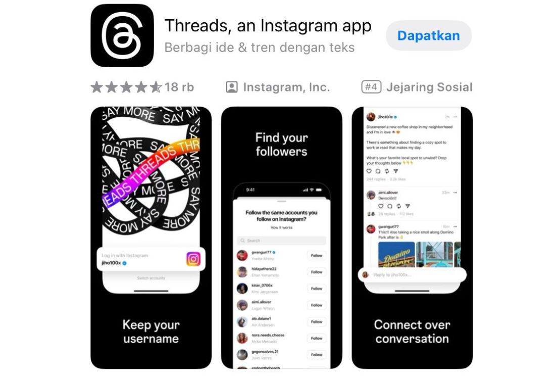fungsi Thread Instagram
